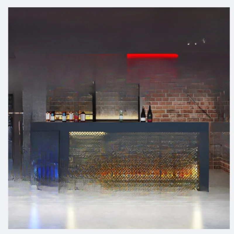 Industrial style checkout page restaurant milk tea shop barbecue counter bar corner beauty salon bar reception desk