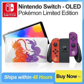 Nintendo Switch OLED Model Pokemon Scarlet Violet Edition Video Game Console with 7 Inch OLED Screen TV Tabletop and Palm Mode 1