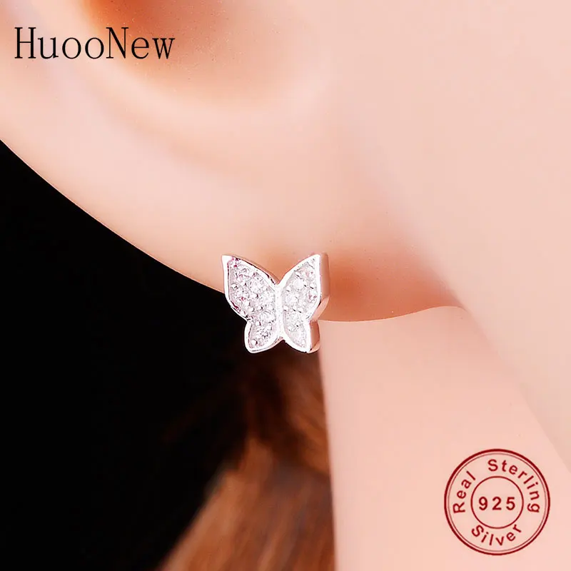 

Женские серьги-гвоздики из серебра 100% пробы, с фианитами