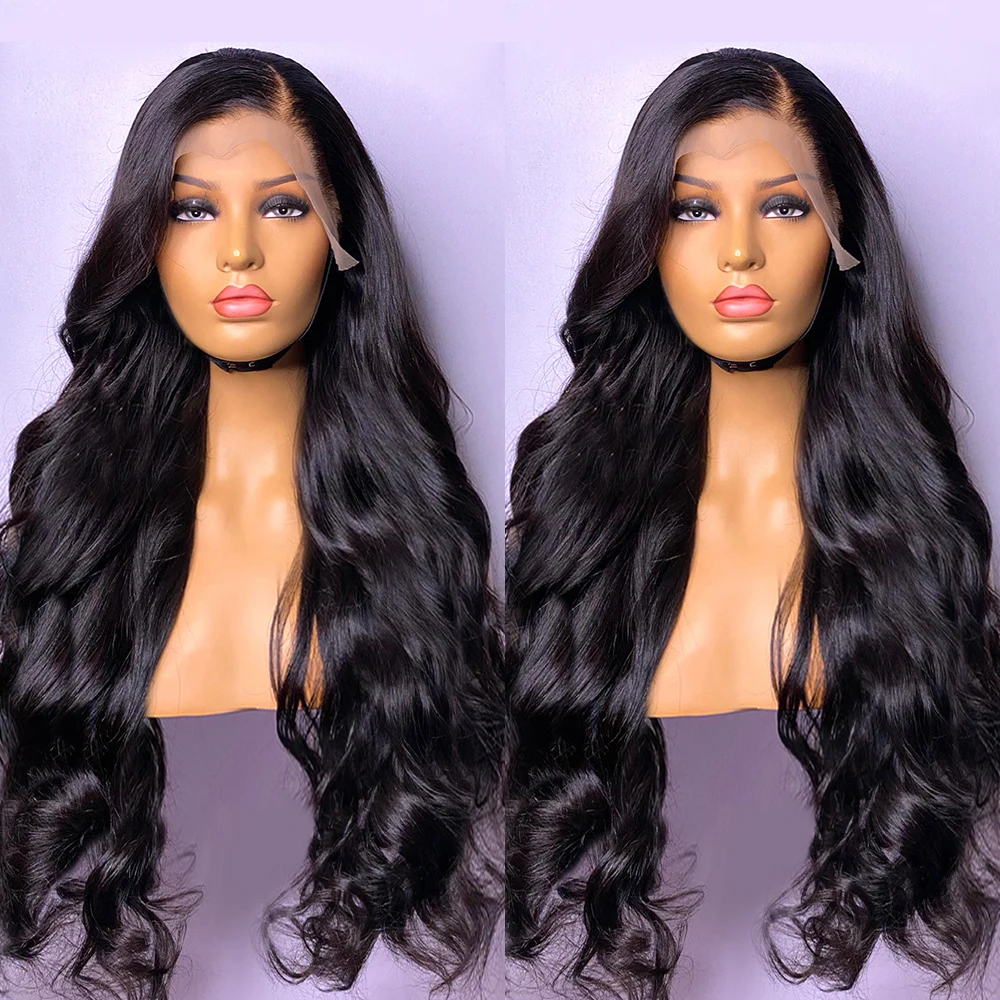 Transparent Wavy Lace Front Human Hair Wigs Brazilian Loose Body Wave Lace Frontal Wig For Women Pre Plucked Lace Closure Wig