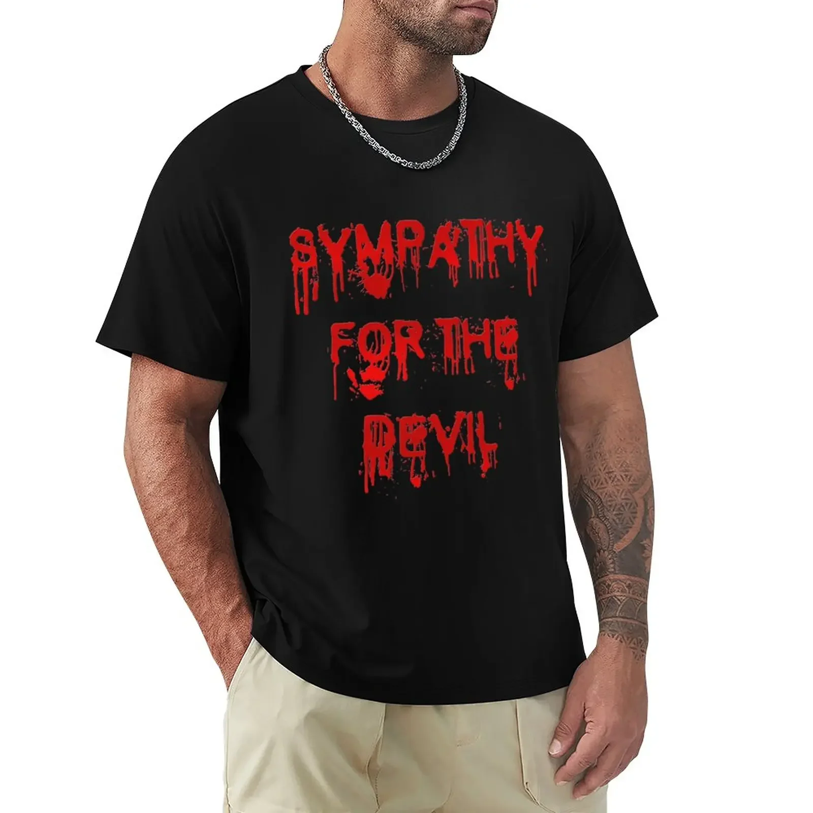 

Sympathy for the Devil T-Shirt new edition vintage clothes boys whites Men's t-shirt