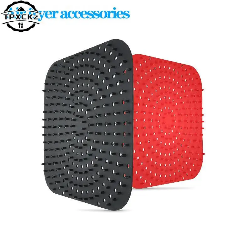 Silicone Air Fryer Liner Mat Steamer Pad Baking Inner Liner Cooking Mat For Kitchen Accessories Round Square