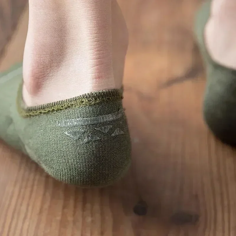 

Summer Invisible Mesh Sports 5 Socks Pair Silicone Men Non-slip Thin Comfortable Breathable Elastic Men's Cotton