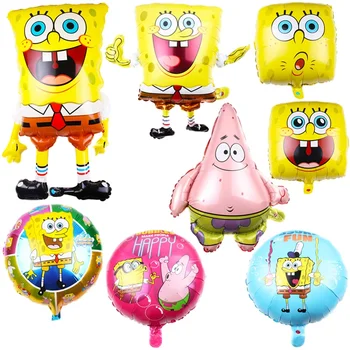 1 pièces dessin animé Bob l'éponge pantalons carrés Patrick étoile ballons en aluminium fille garçon enfants fête d'anniversaire décor bébé douche hélium Globos 1