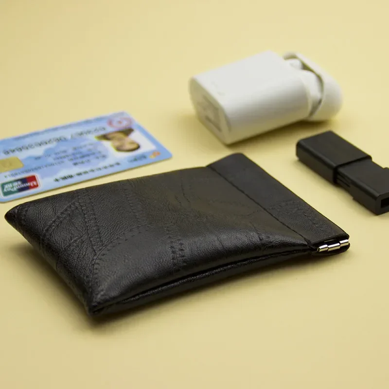 Leather Long Pocket Key Wallet Keyring Coin Purse Women Men Small Short Money Change Bag Little Card Holder