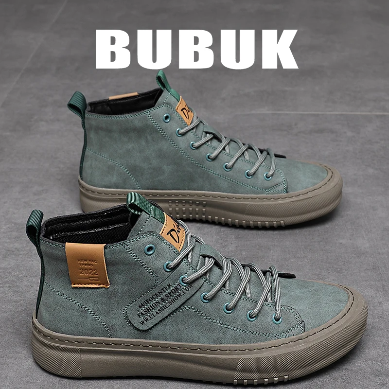 Bubuk Herren Neue Business-Casual-Schuhe Dicksohlige Schuhe Leichte Halbhohe Einfarbige Trendige Bequeme Uniform-Formelle Herrenschuhe – Detail 5