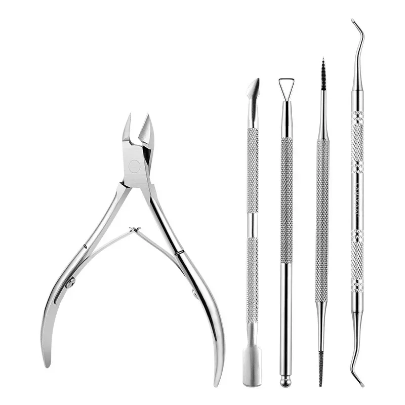 Nail scissors set nail clipper set nail care kit manicure pedicure kit Nail clippers cutter scissor nippers muti function stainless steel cuticle pusher remover professional nail care manicure kits