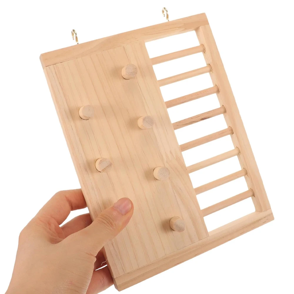 1pc Wooden Hamster Climbing Ladder Toy Hanging Bridge Jumping Board Playground Toy Small Animal Hamster Cage Landscaping