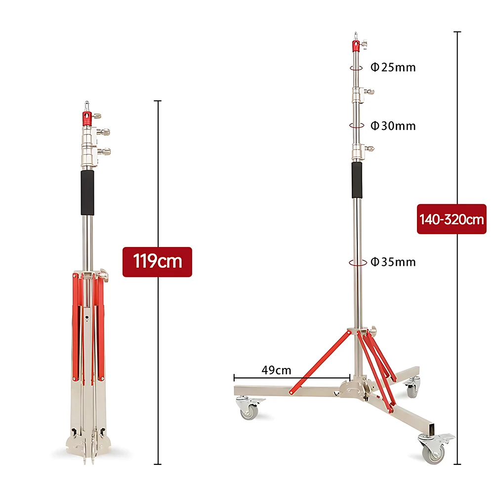 Kit Stand com Bolsa de Peso Suporte Leve Acessórios para Photo Studio Haste de Extensão Braço Cruz Boom 2.49m Comprimento Aço Inoxidável c - Image 2