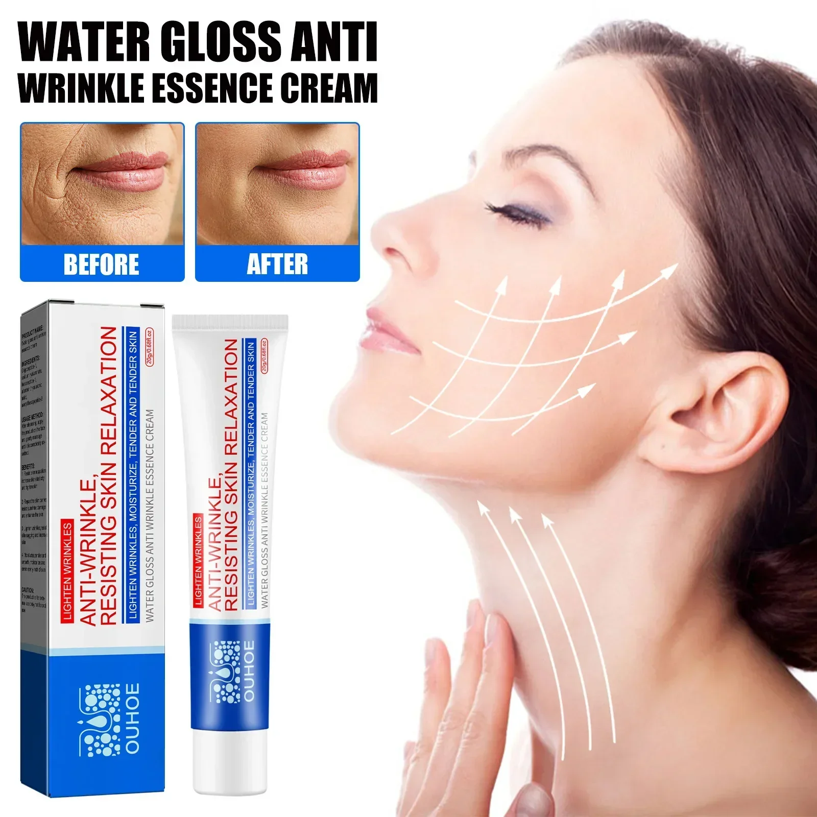 Crema Viso Istantanea Antirughe Lifting Rassodante Anti-Età Sbiadimento Linee Sottili Rassoda Pelle Liscia Crema Idratante Nutriente_voghion.com