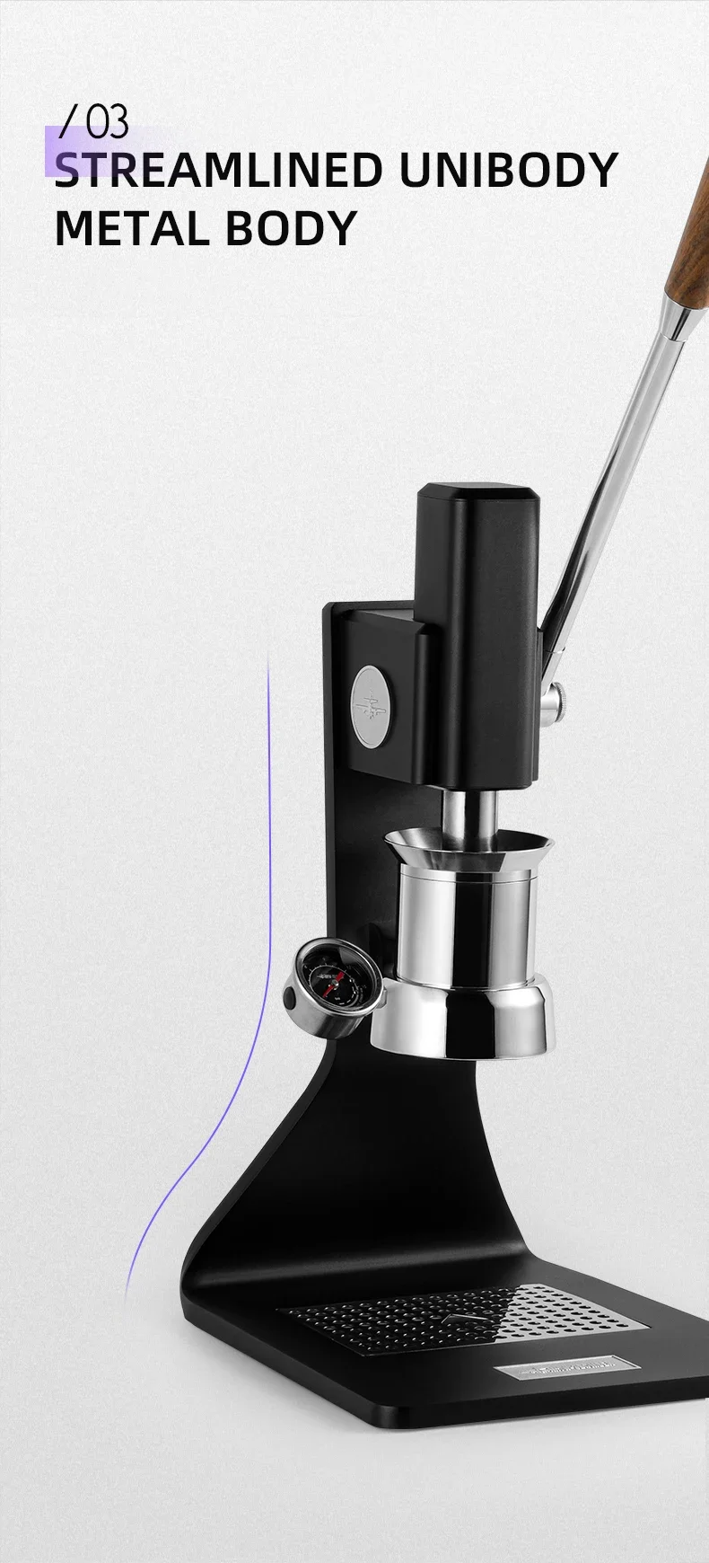 Description Picture 3 of itemMHW-3BOMBER Manual Lever Espresso Maker 58mm Professional Variable Pressure Espresso Machine Portable Camping Home Coffee Maker