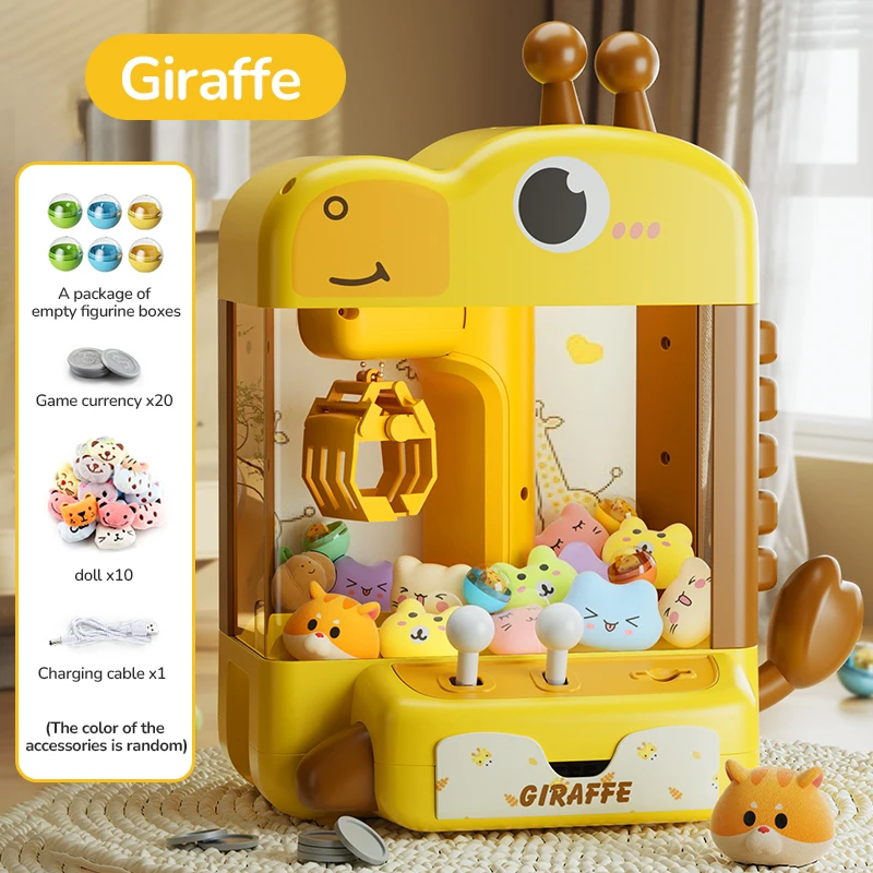 Dinosaur Claw Machines Electronic Twist Egg Claw Crane Machine Clip Doll Party Desktop Toy Children Christmas Birthday Gifts
