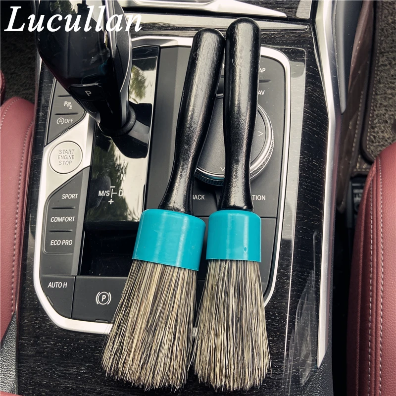 Lucullan Super Dense Natural Boar's Hair Premium Cleaning Brushes For Small  Spaces,Engine Bays,Exterior Detailing - AliExpress