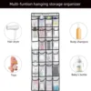 24pocket Hanging shoe rack organizer Over the Door Shoe Organizer Large Breathable Mesh Pockets slippers organizer shoe storage 4