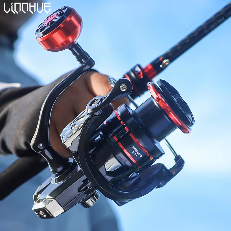 LINNNHUE New Fishing Reel HQ500 800 1000-7000 10kg Drag Spinning