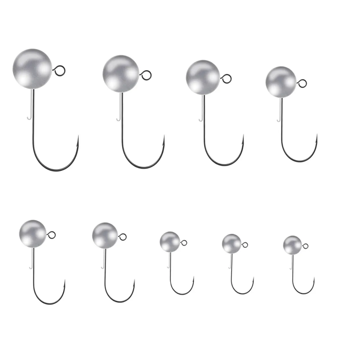 خطافات صيد للرأس من Weedless للدودة الناعمة لصيد الأسماك 20 جرام 13.5 جرام 10 جرام 7 جرام 4.8 جرام 3.5 جرام 1.5 جرام 2 جرام 1 جرام كرة دائرية خطاف صيد للرأس