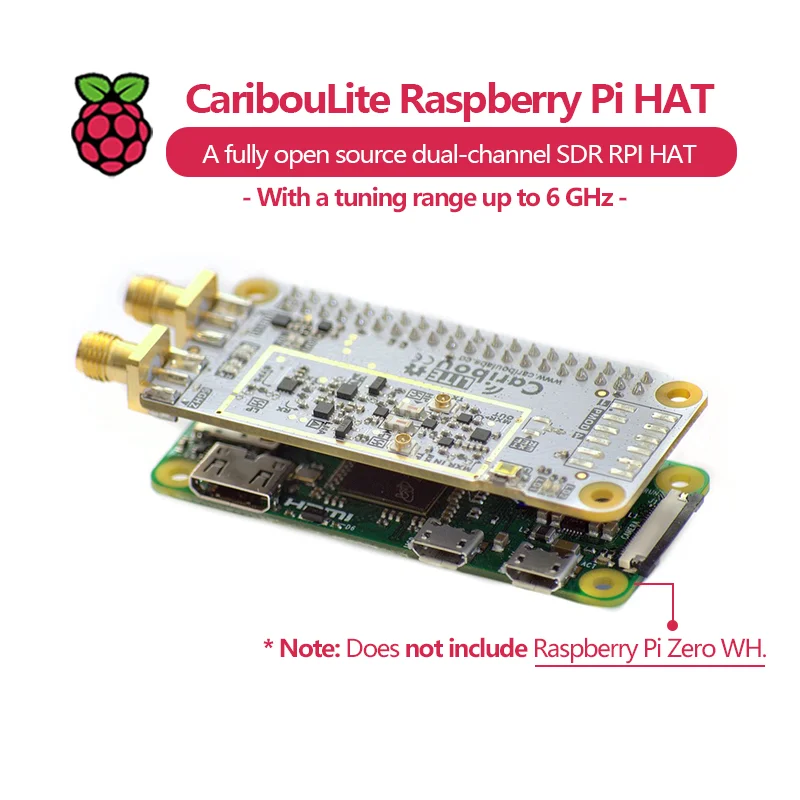 CaribouLite Raspberry Pi HAT, a fully open source dual-channel SDR