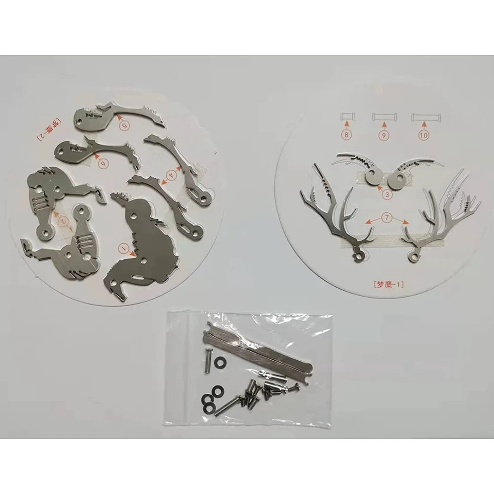 크리스마스를위한 Baby-3D 금속 퍼즐 엘크 DIY 모델 키트 성인을위한 분리형 3D 직소 퍼즐, 장식품