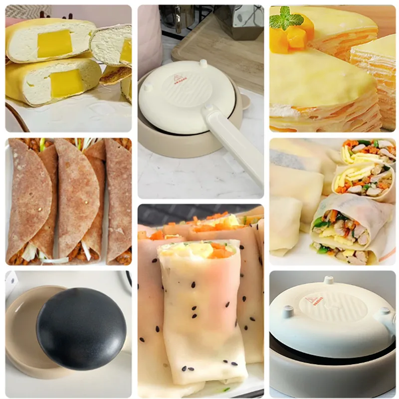 220V Pancake Machine Household Spring Rolls Skin Spring Cake Machine crepe cake Machine Mini Small Electric Crepe Maker 5