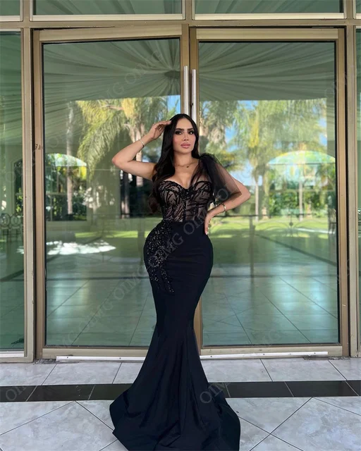 Black Prom Dress With Colored Shoes Black Prom Dress With Red Heels