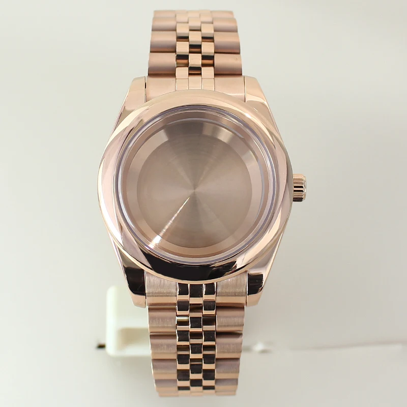 High-Quality 36mm/39mm Steel Watch Case with Sapphire Glass Bracelet