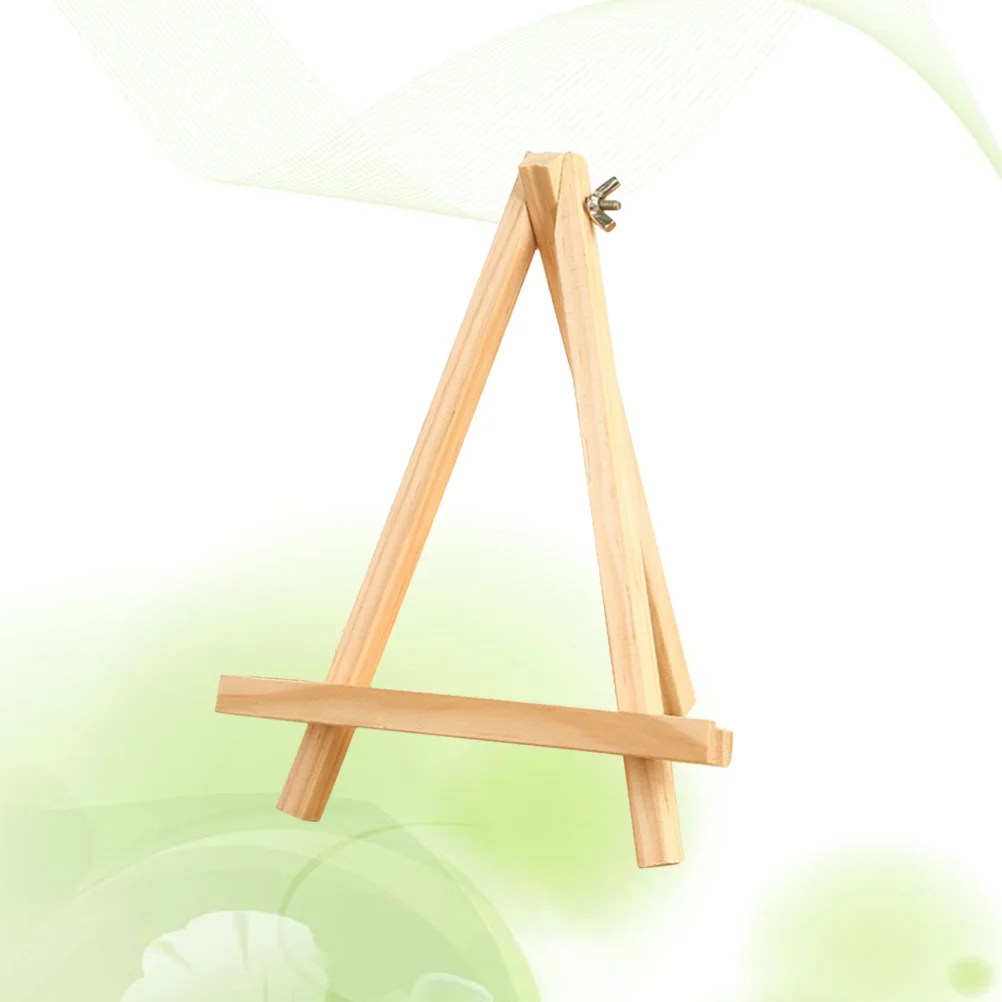 

Painting Mini Easel Display Stand Tabletop Photo Stand Natural Wood A-Frame Painting Mini Easel Students Artist (9 X 15Cm)