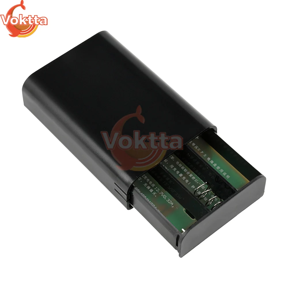 DC 12V Rechargeable Equal Voltage UPS Battery Pack 3pcs 18650 Battery No Soldering DIY UPS Shell Kit with Protector DC Holder