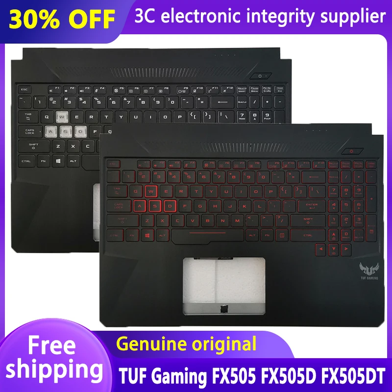 

Новинка 95% года, клавиатура US для ASUS TUF Gaming FX505 FX505G FX505D FX505DT, чехол для ноутбука с подсветкой 90NR02N1-R30US0