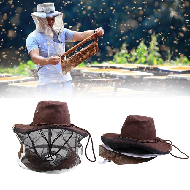 Cowboy Hat Male Anti-bee Insect Anti-mosquito Net Anti-insect Hat Mesh Fishing  Hat Outdoor Hat Sun Cover Hat Sunshade Women - AliExpress