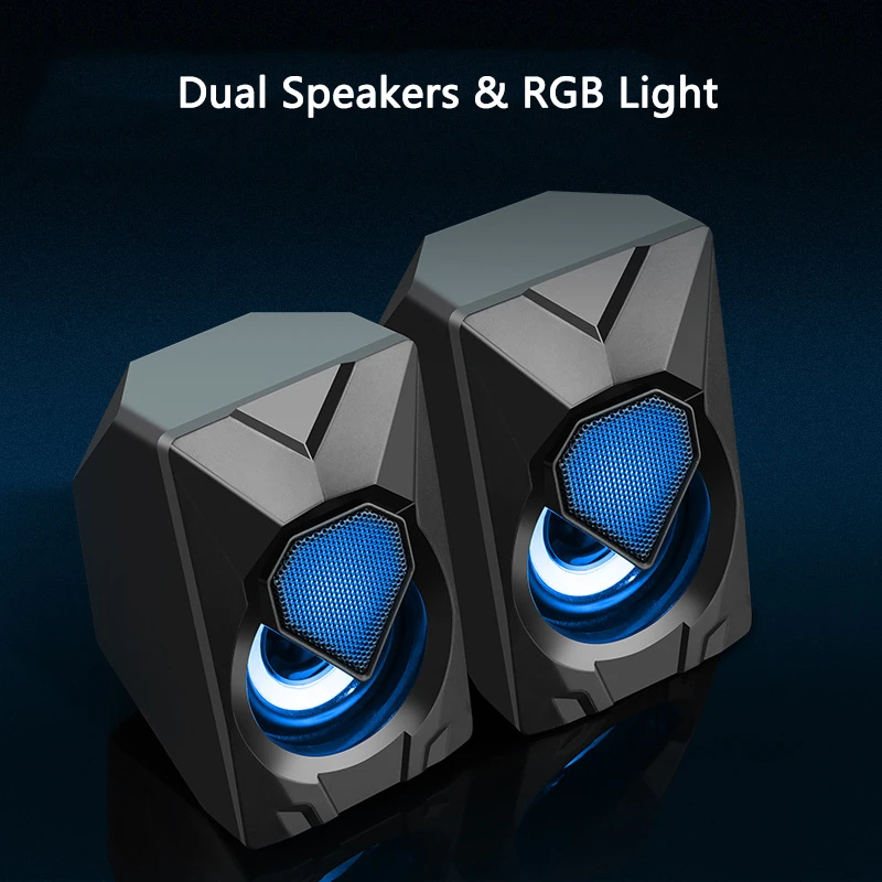 Mini Computer Speaker USB Wired Speakers RGB Colorful  3D Stereo Sound Surround Loudspeaker For PC Laptop Notebook MP3 MP4 motorcycle bluetooth speakers