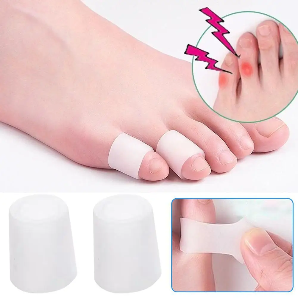 

10pcs/5 pairs Silicone gel little toe tube corns blisters Corrector pinkie protector gel bunion sleeve toe Bone Brace Support