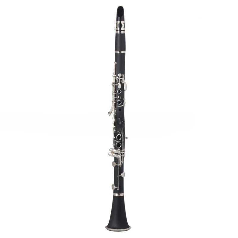 

2023 Newest Hot Sale Bb Flat Clarinet Black Bakelite Silver Keys Woodwind Instrument Parts