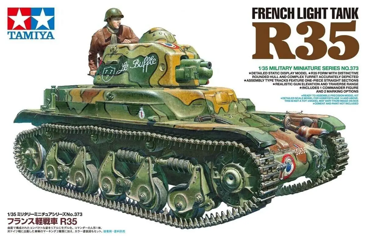 Tamiya 35373 1:35 Scale French Light Tank R35 Plastic Model Kit