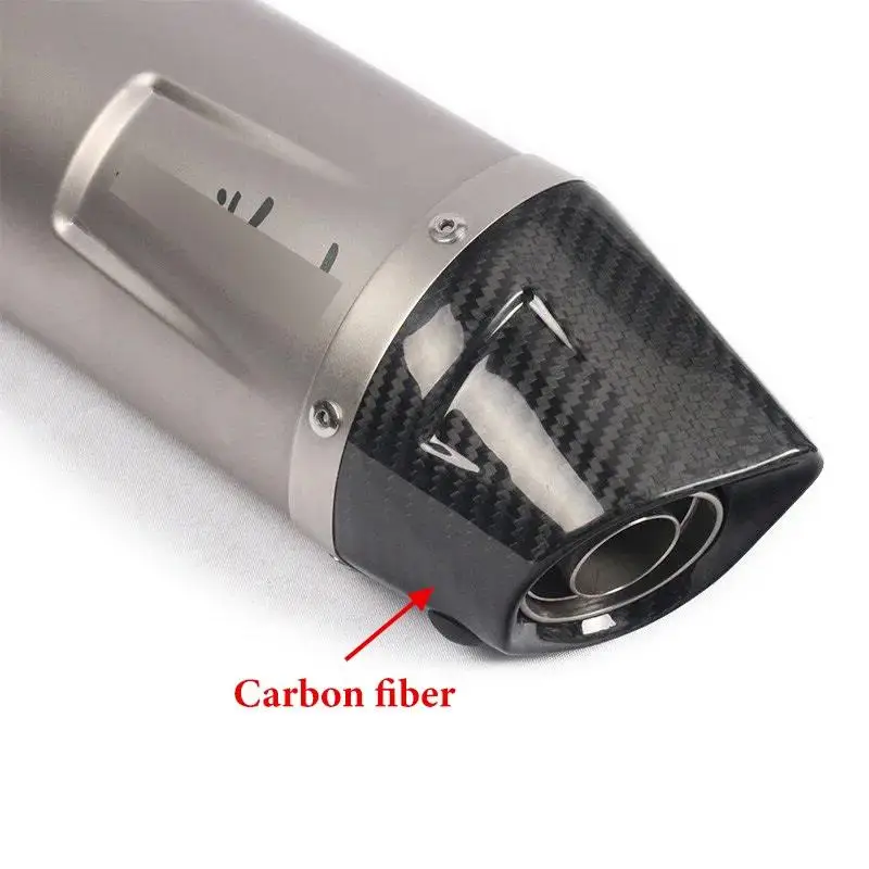 

38~51mm Universal Leo Vinc Carbon fiber Motorcycle Exhaust Muffler Modified Escape For XMAX300 GSX1300R ZZR1400 XJR1300 CB919