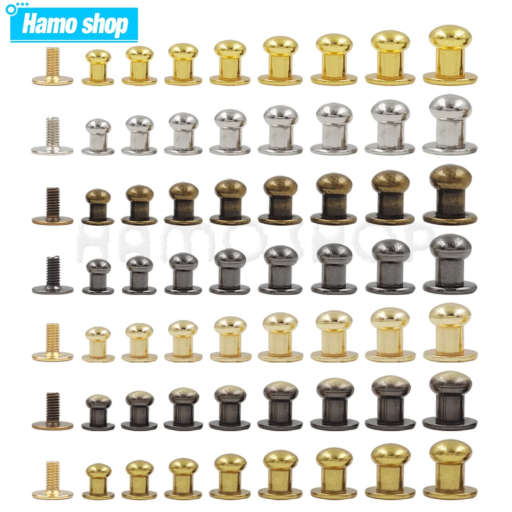 Metal Studs Screws Rivets Leather Screw Studs Spikes Leather 20sets