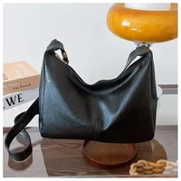 PU Leather Commuter Fashion Vintage Casual Tote Bag Maillard Stylish Crossbody Bags for Women Texture Large Capacity Temperament - Image 2