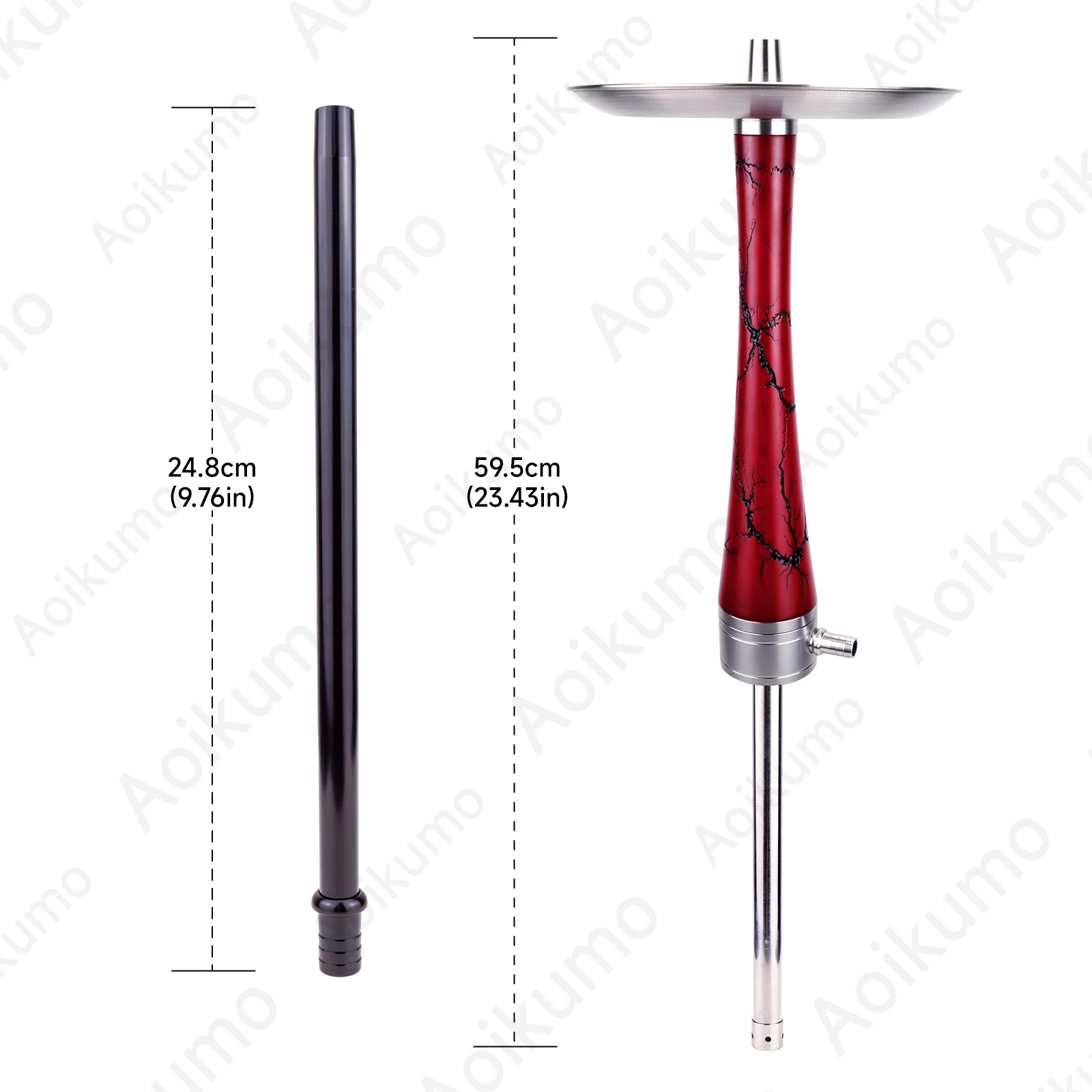 Premium Hookah Set Durable Red Transparent Design Sheesha Chicha Shisha Set Universal for Most Hookahs with All Accessories
