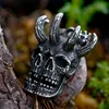 New Design Necklace 316L Stainless Steel Jewelry Punk Biker Vintage Skull Bone Pendant 5