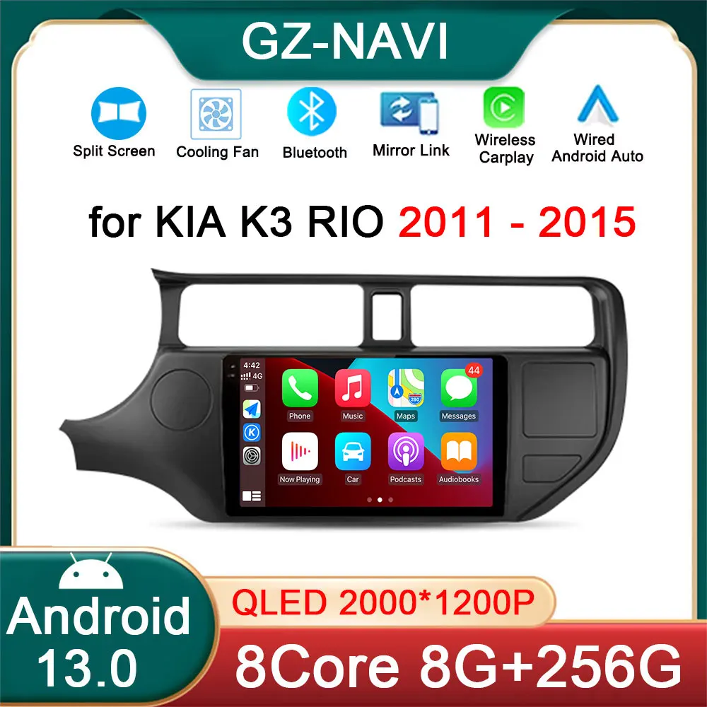 

Wireless Carplay for KIA K3 RIO 2011 2012 2013-2015 256GB Android Auto Car Radio Multimedia Player GPS Navi Autoradio NO 2 Din