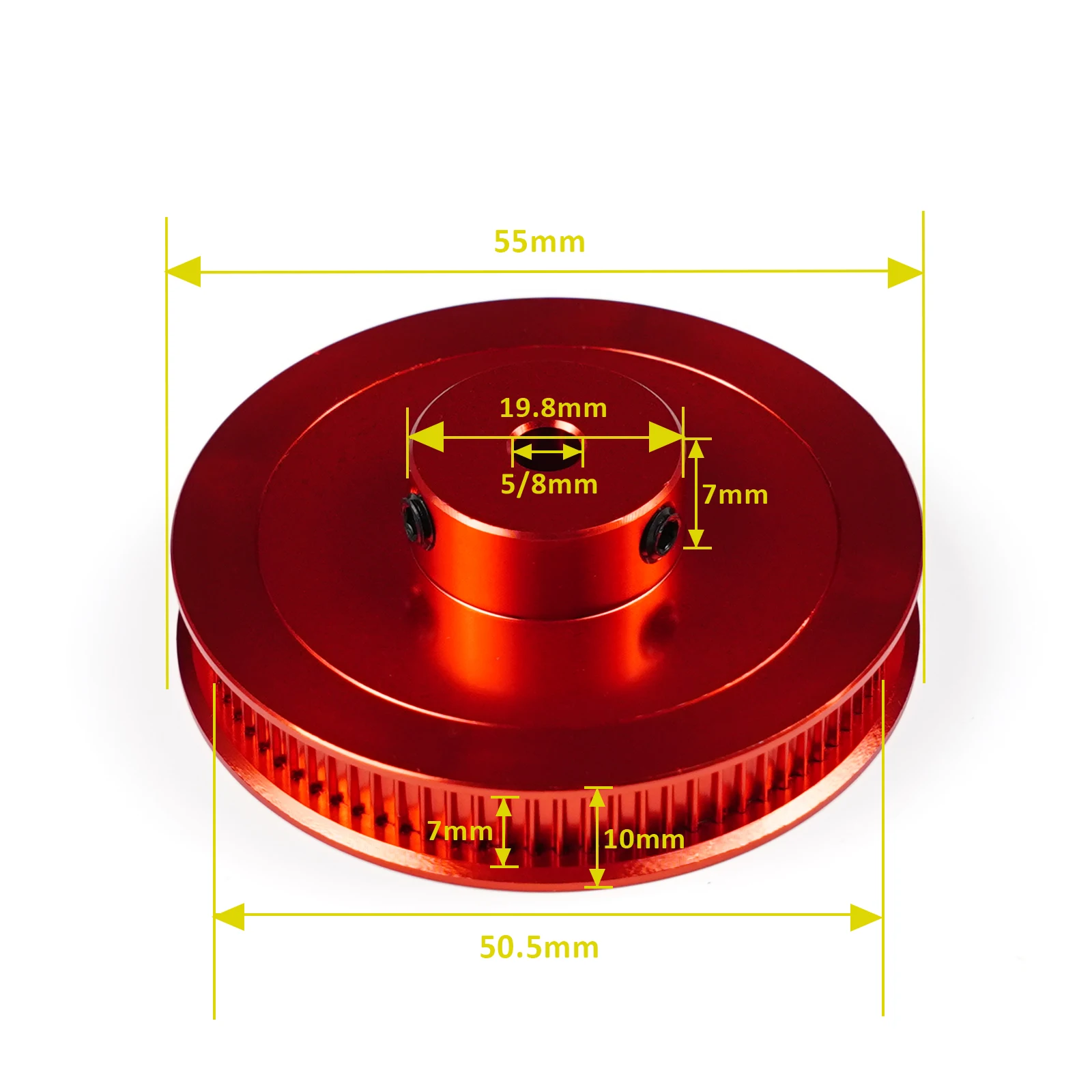 VORON 80 Teeth GT2 Timing Pulley 2GT Synchronous Pulley Bore 5mm For Width 6mm Timing Belt 80T GT2 Aluminum Alloy Driving Wheel timing belt pulley,timing pulley