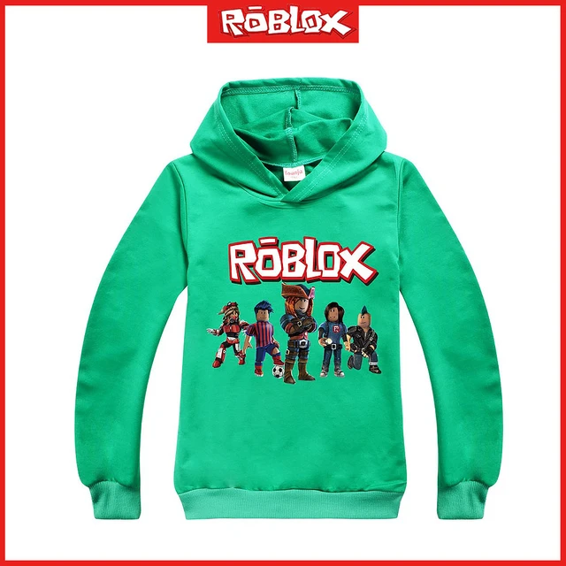 Roblox-capuz estampado para crianças, blusa de manga comprida para  estudantes masculinos e femininos, cor doce