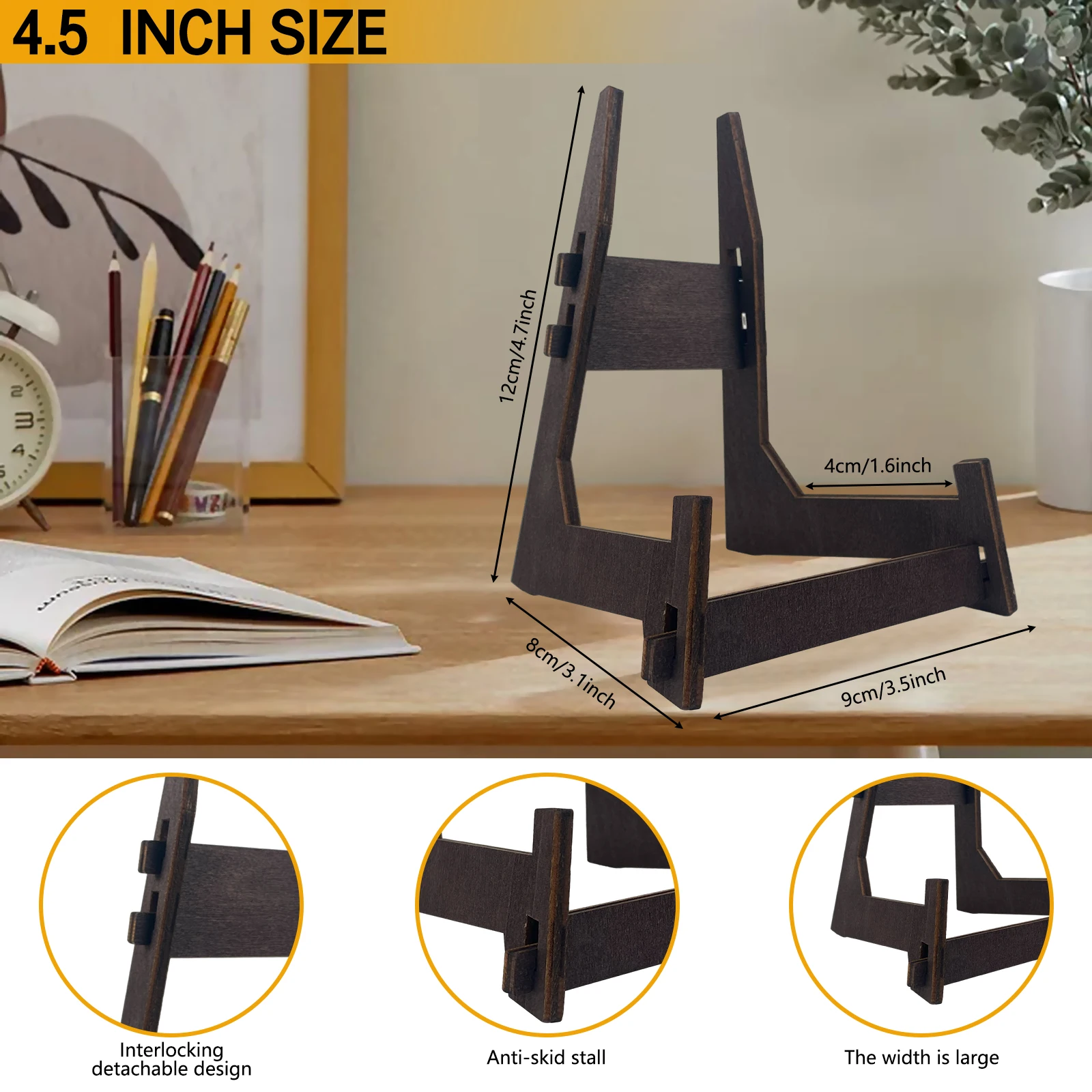 Wooden Art Display Stands Storage Rack Easel Stand For Photo Picture Frame  Oil Painting Plate Book Organizer Shelf Holder