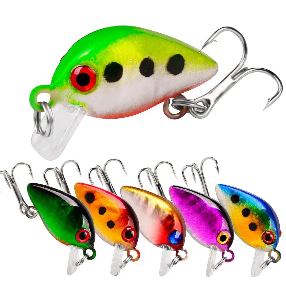 

Mini Lure Bait 2.6cm 1.6g Plastic Fake Bait Bionic Bait Fishing Gear Fishing Temptation Setting Crank Rocker Fishing Equipment