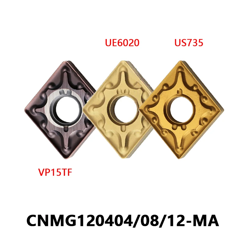 

CNMG120404-MA CNMG120408 CNMG 120412 MA UE6020 VP15TF US735 Carbide Inserts Cutting Tool External Turning Tool CNC Lathe Cutter