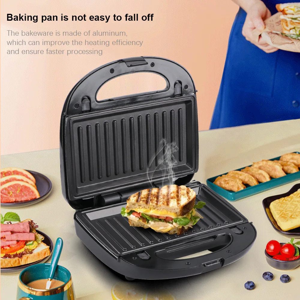 Waffle and Pancake Maker Automatic 3in1 Breakfast Machine Toaster 2 Slice  Bread Toaster Non Stick Pan Multipurpose Cookware EU - AliExpress