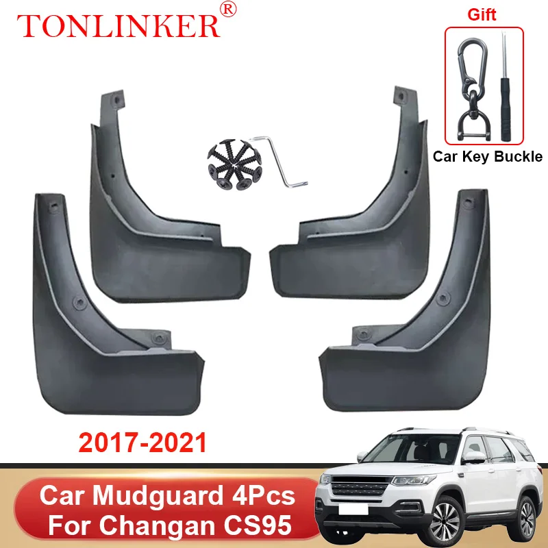 TONLINKER Car Mudguard For Changan CS95 2017 2018 2019 2020 2021 Mudguards Splash Guards Front Rear Fender Mudflaps Accessories
