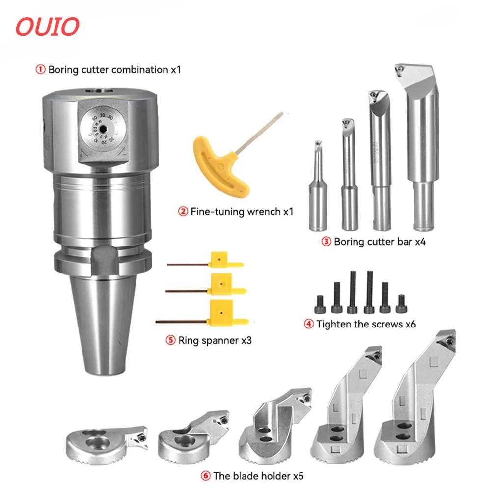 OUIO 거치대 미세 조정 보링 도구, NBH2084S BT30 BT40 BT NT40 CAT40 SK40 MTA4 LBK 보링 도구, NBH2084S, 1 세트