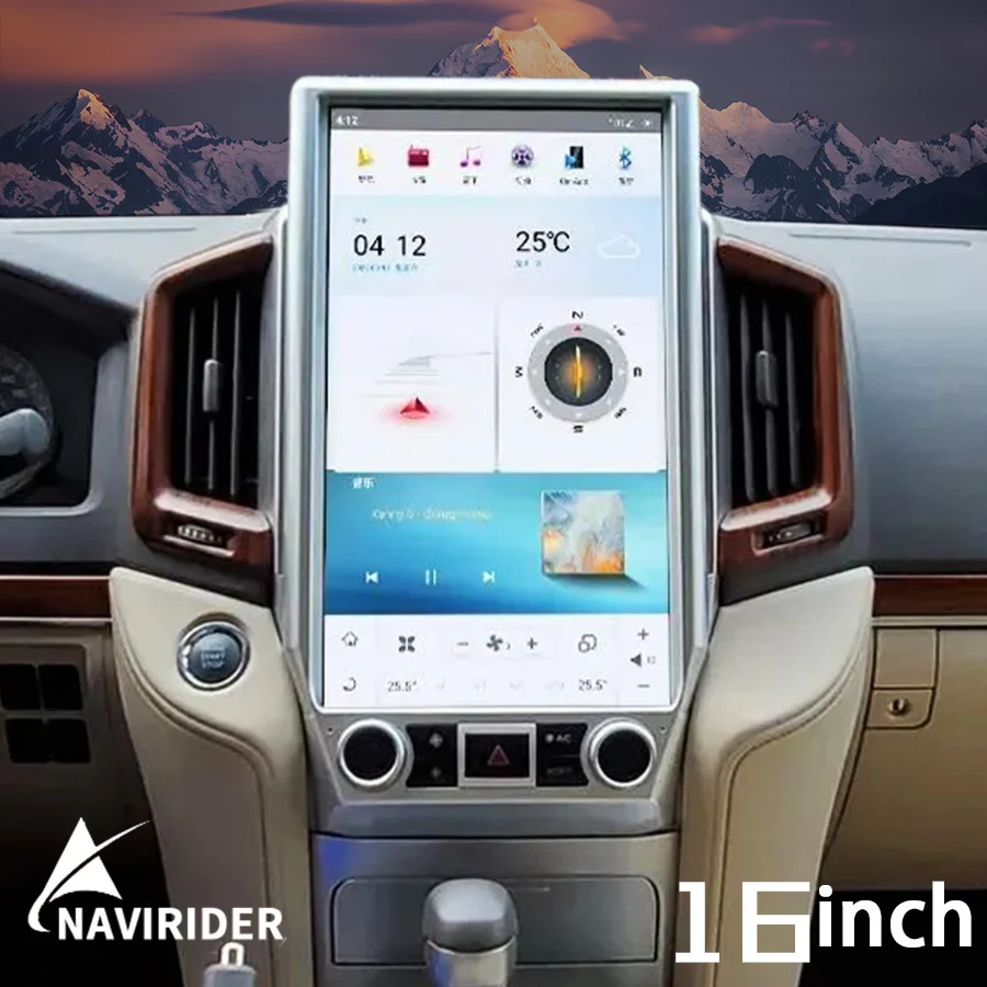 

16inch Car Radio Android 13 Screen For Toyota Land Cruiser 200 LC300 2016-2020 GPS Carplay Navigation Multimedia Video Player