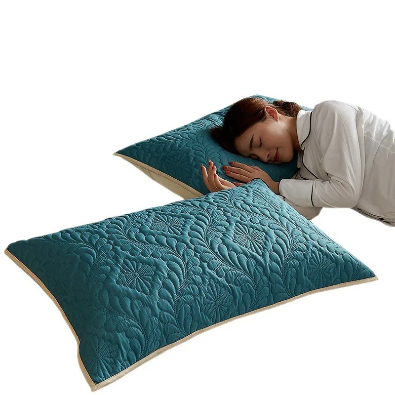 

Northern Europe double-deck Pillowcase Waterproof Anti-Mite Anti-Bacterial Quilted Cotton Pillow Case Bedroom Home Decoration