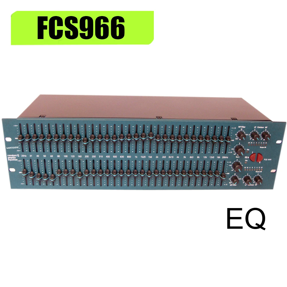 Leicozic FCS 966 Opal Graphic Equaliser EQ Constant Q Dual Equalizer 31 Band EQ Stereo Graphic Pro Audio System
